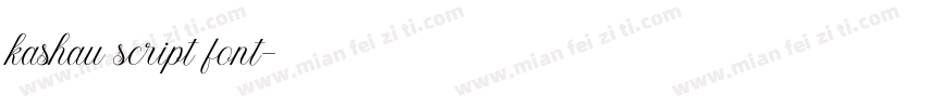 kashau script font字体转换